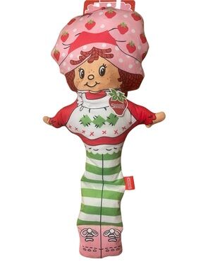 Strawberry Shortcake Dog Toy Plush Squeaky Crinkle Toy - NWT
